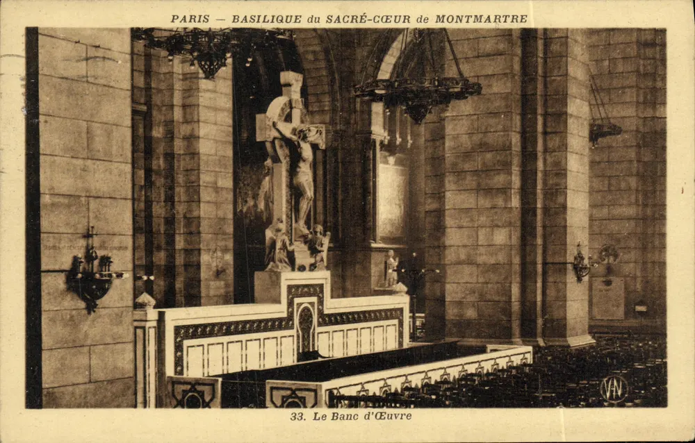Paris — Basilika des Heiligen Herzens von Montmartre — Der Arbeitstisch - Vorderseite