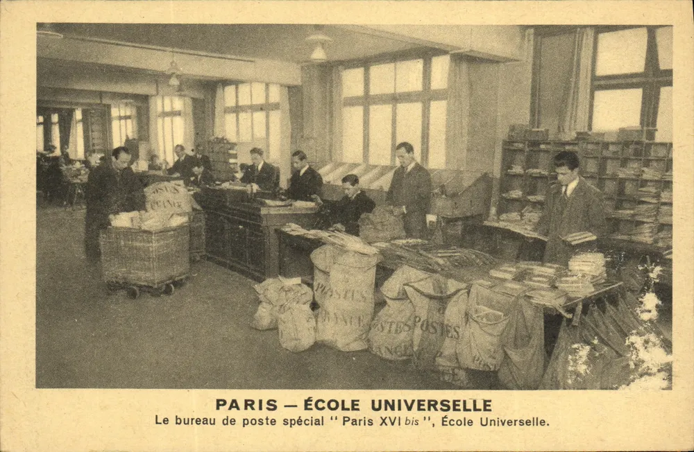 Paris — École Universelle — Bureau de poste spécial 'Paris XVI bis' - Recto