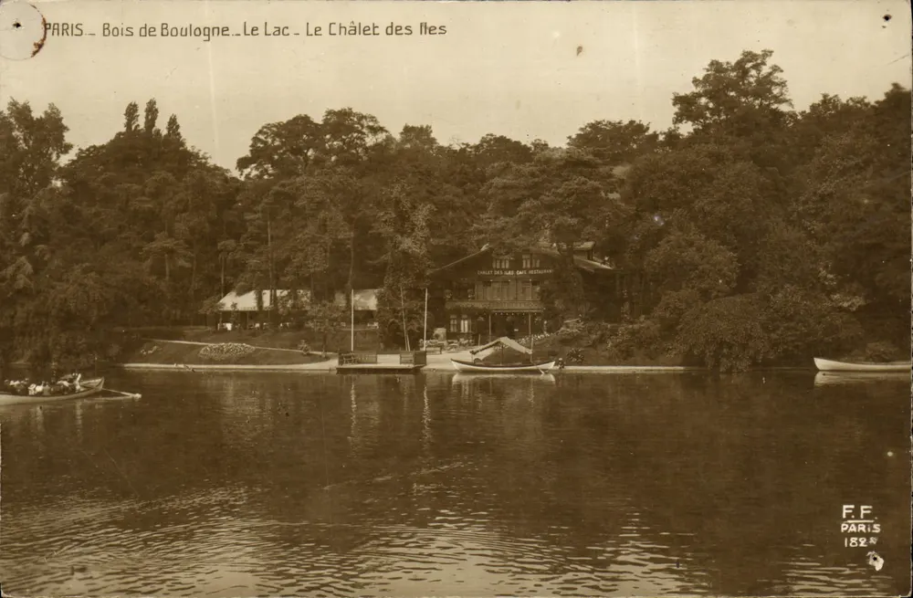 Paris - Bois de Boulogne - Der See - Das Chalet des Îles — F.F. Paris 182 - Vorderseite