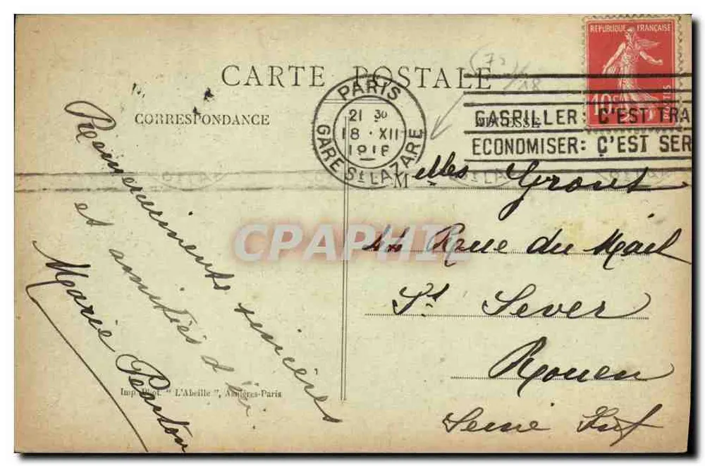 Das Heilige Herz von Montmartre — Paris — L'Abellile, Asnières - Rückseite