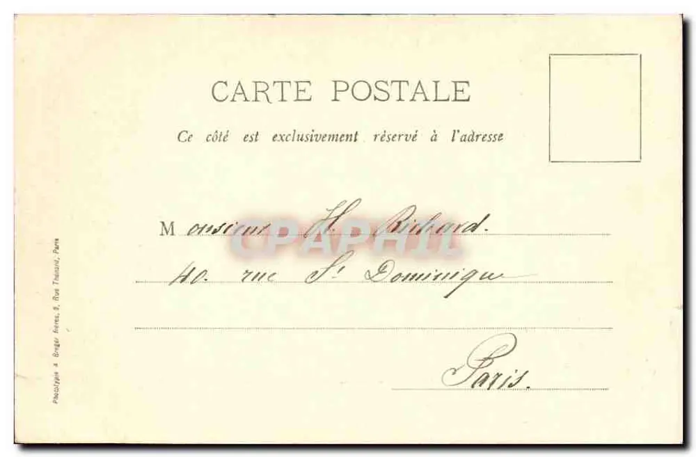 St-Leu — Grande Rue Place des Écoles — Druckerei und Postamt - Rückseite