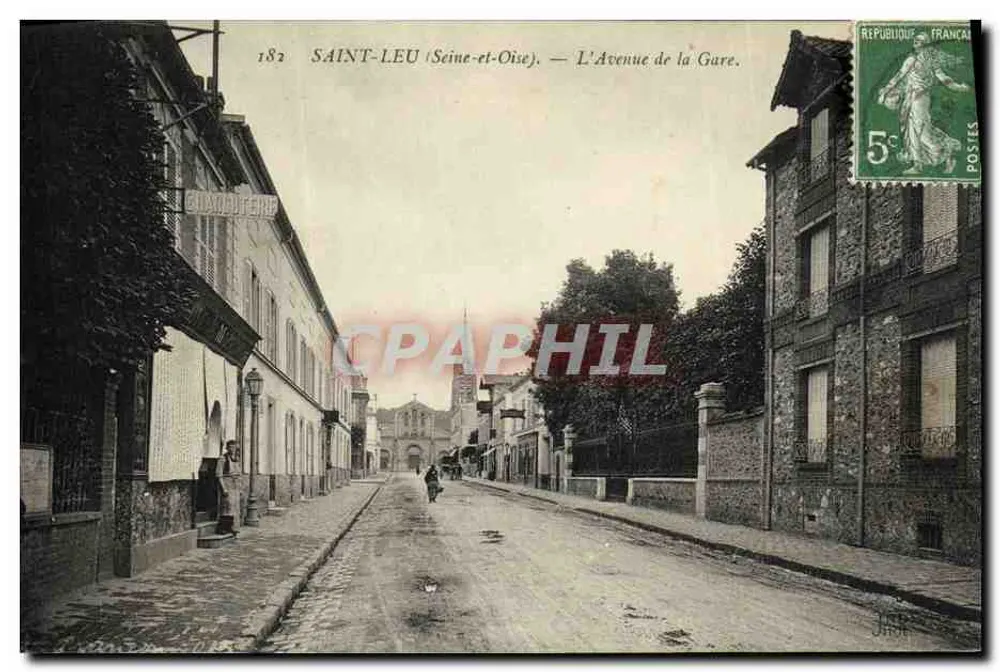 SAINT-LEU (Seine-et-Oise) — Ansicht der Gare Avenue — Verlag: BIMONTIERE, Nr. 182 - Vorderseite
