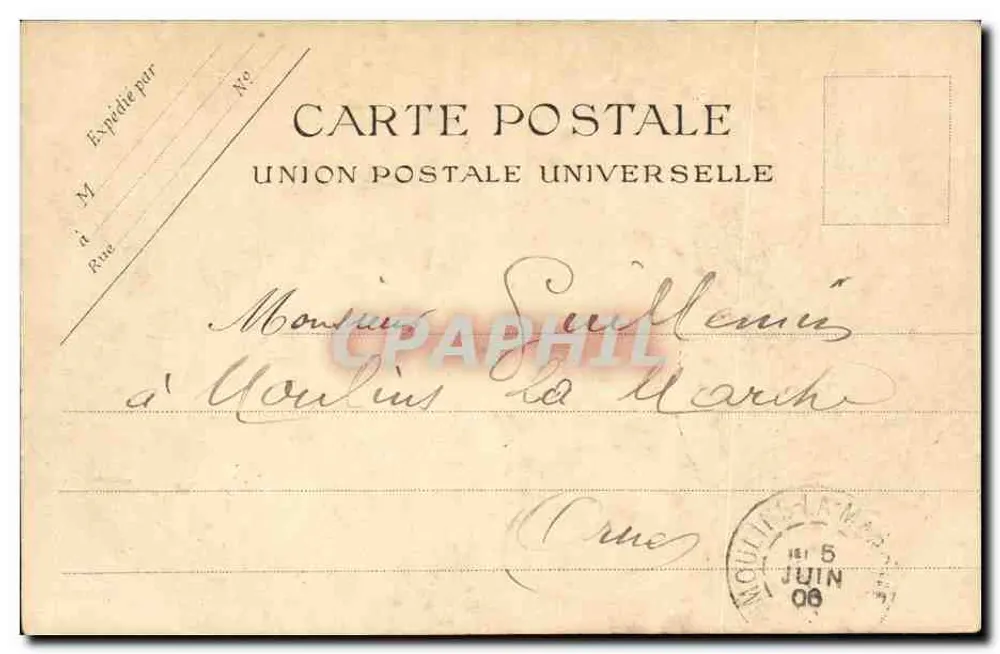 Saint-Leu-Taverny — La Place de Vaucelles — Union Postale Universelle - Rückseite