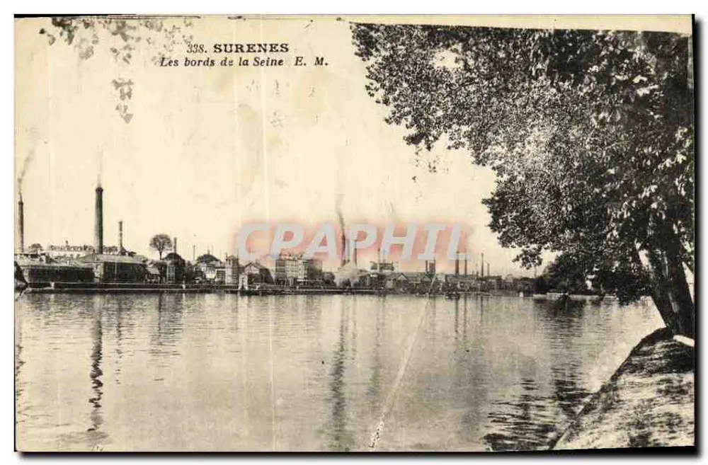 Suresnes — Os bordos do rio Sena — E. M. n°338 - Frente