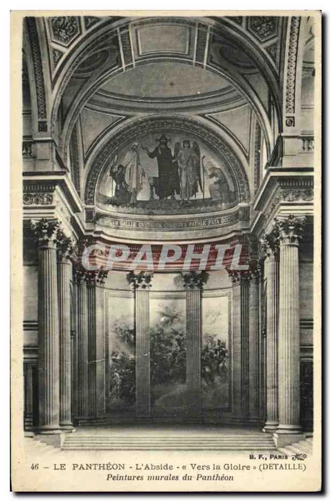 Der Pantheon - Die Apse - « Zum Ruhm » (detail) — B. F., Paris, Nr. 46 - Vorderseite