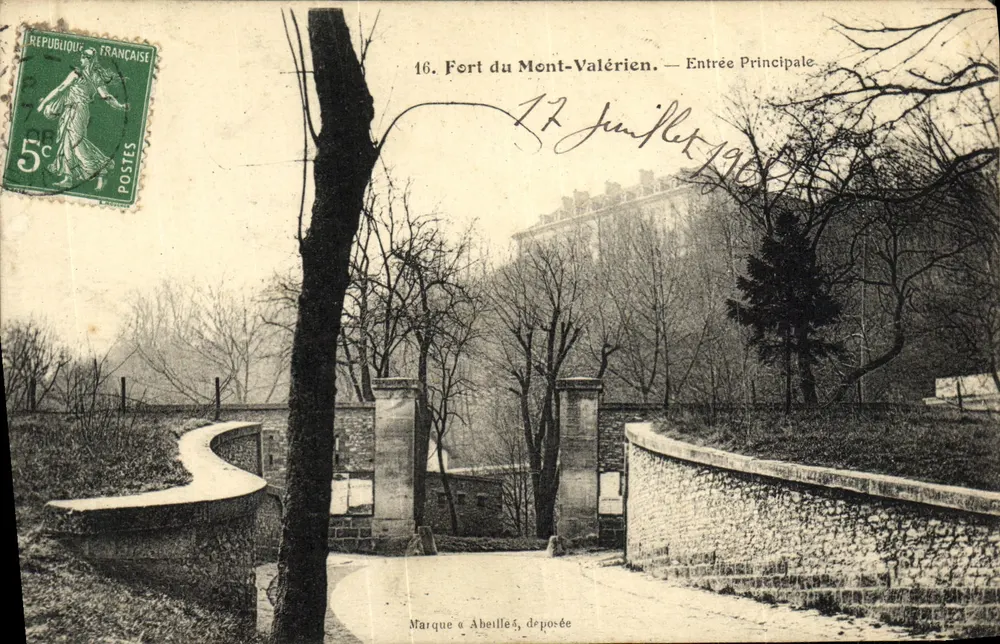 Fort du Mont-Valérien — Haupteingang — Bienmark, abgegeben - Vorderseite