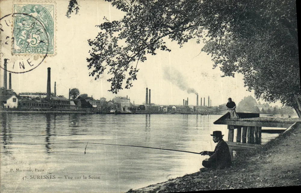 Suresnes — Ansicht der Seine — P. Marmuse, Paris, Nr. 47 - Vorderseite