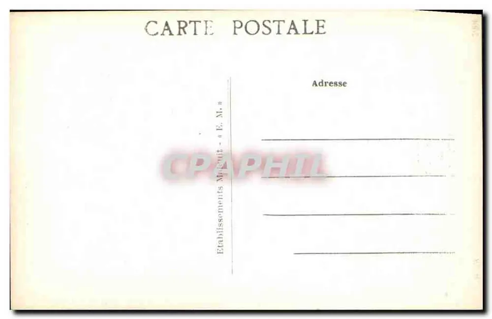 Souvenir Porte-Bonheur von Sèvres — Verlag E. M., Nr. 4001 - Rückseite