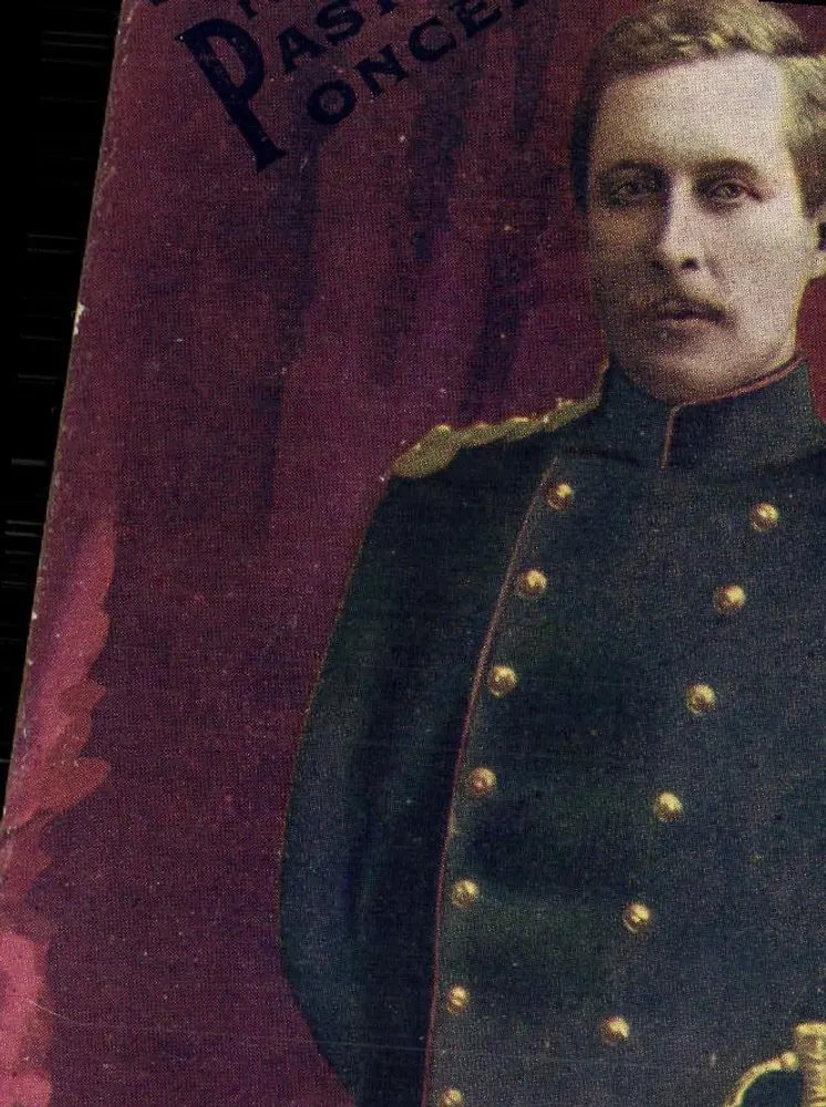 Portrait d'un officier — en uniforme à boutons dorés — éditeur Pastilles Poncelet - Frente