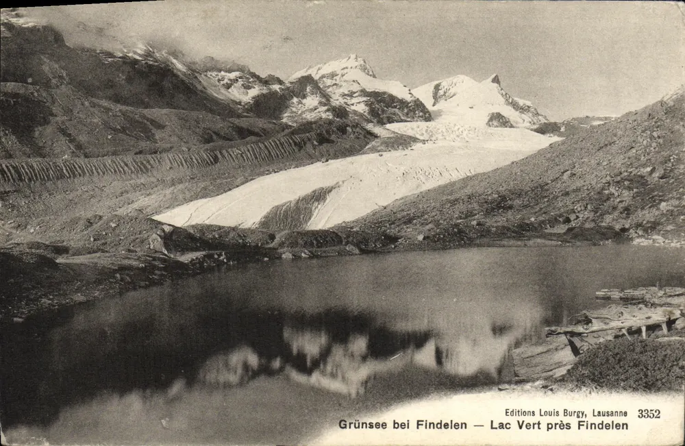 Grüner See bei Findelen — Edition Louis Burgy, Lausanne 3352 - Vorderseite
