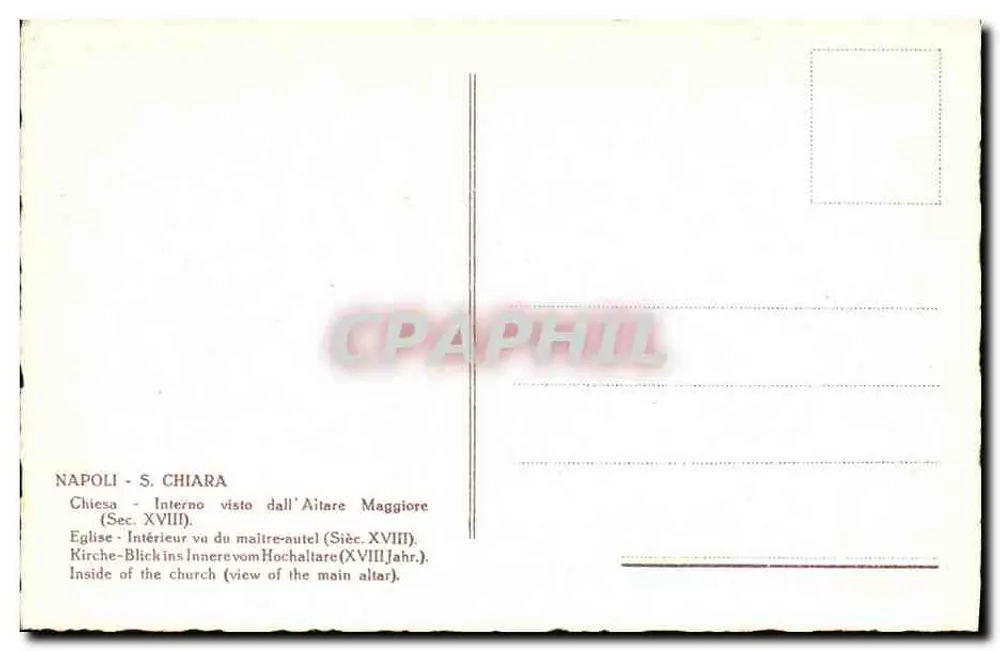 Naples - S. Chiara — Innenansicht vom Hauptaltar (18. Jahrhundert) - Rückseite