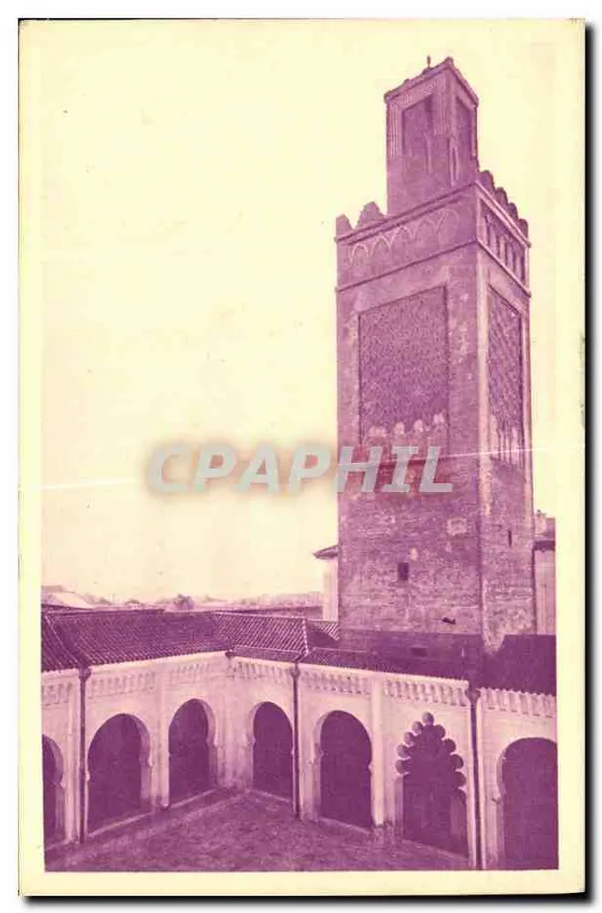 Tlemcen — Minarete da Grande Mesquita — Editor não indicado, número de série não visível - Frente