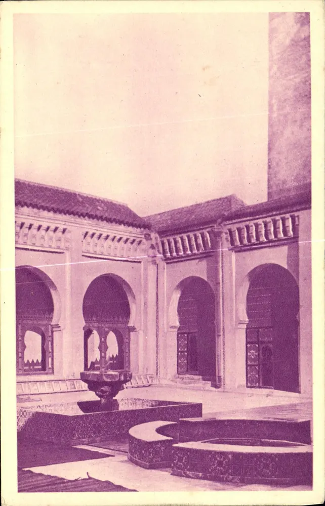 Tlemcen — Cour da Grande Mesquita — Editor não identificado, número de série não visível - Frente
