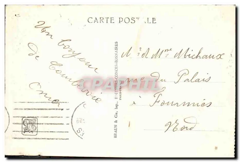 Tempel von Angkor-Vat — Internationale Kolonialausstellung — Paris 1934 — Verlag Blanche, n°26 - Rückseite