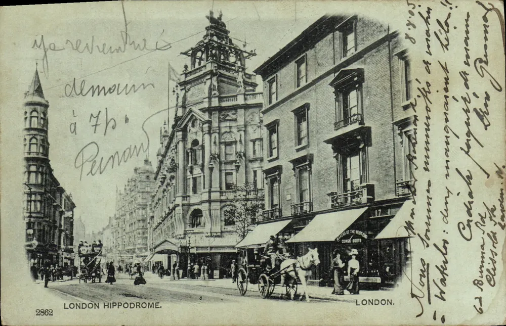 London Hippodrome — vista da rua — editor desconhecido, n° 2882 - Frente