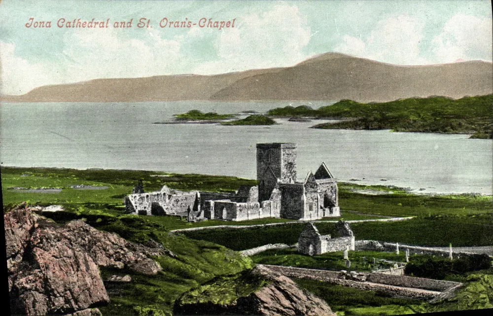 Cattedrale di Iona e Cappella di San Oran — Serie Valentin's — Stampa effettuata nel Regno Unito - Recto