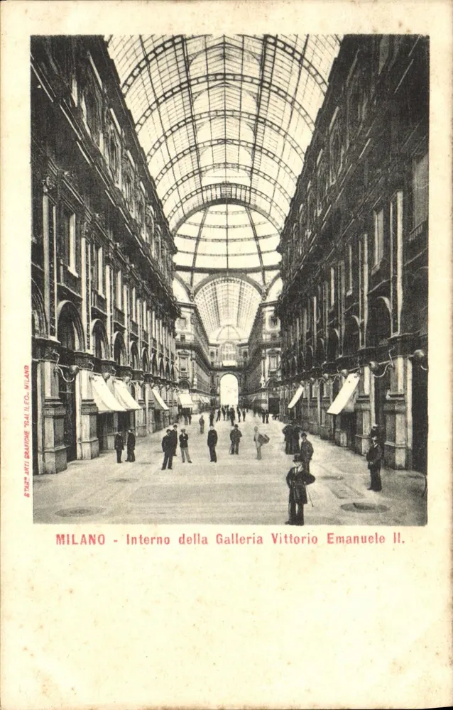 Mailand - Innenraum der Galleria Vittorio Emanuele II — Verlag Anti Brajone, Nr. 704 - Vorderseite