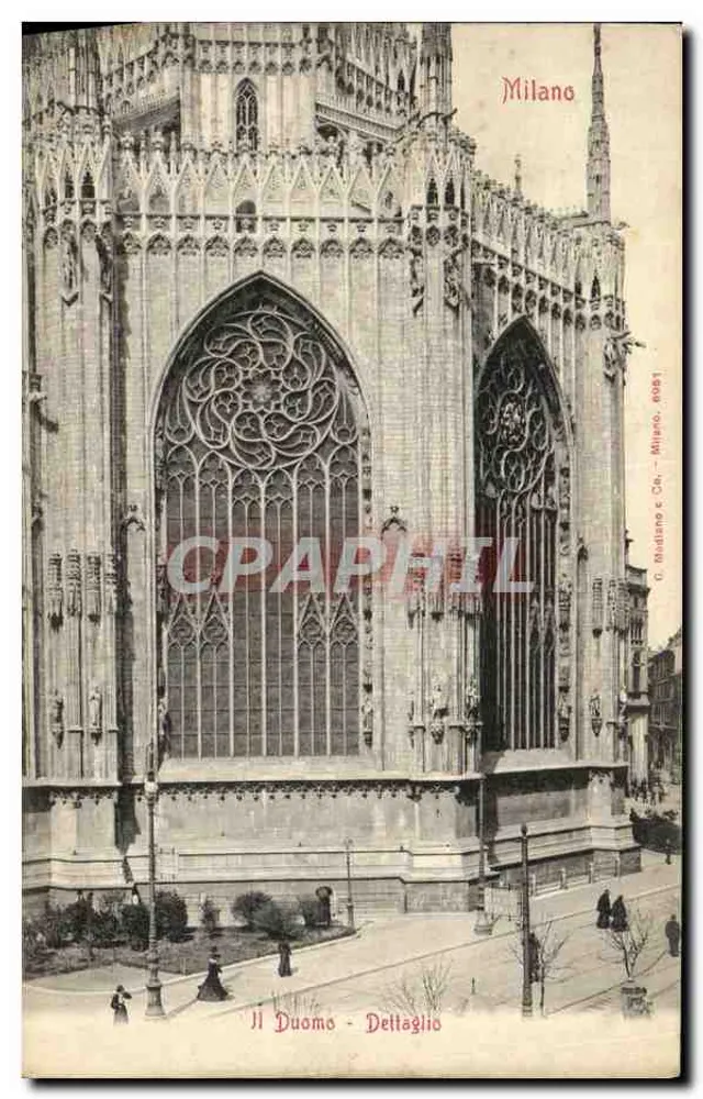 O Duomo - Detalhe — Milão — G. Madiano e Cie, Milão, n° 881 - Frente