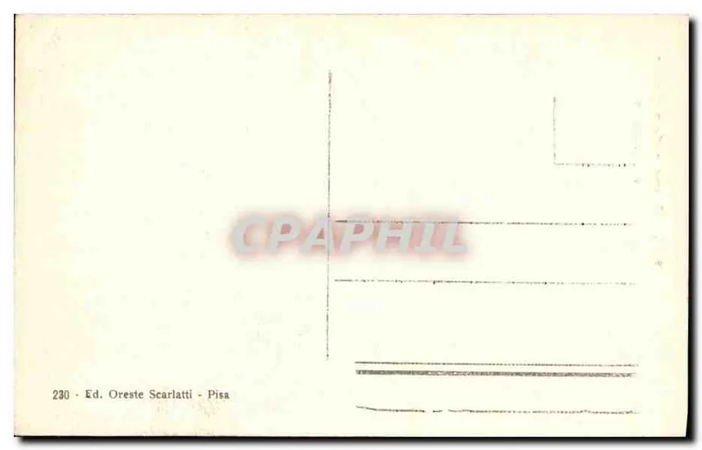 Pisa - Duomo parte postérieure et Campanile — Éd. Oreste Scarlatti, n° 230 - Reverso