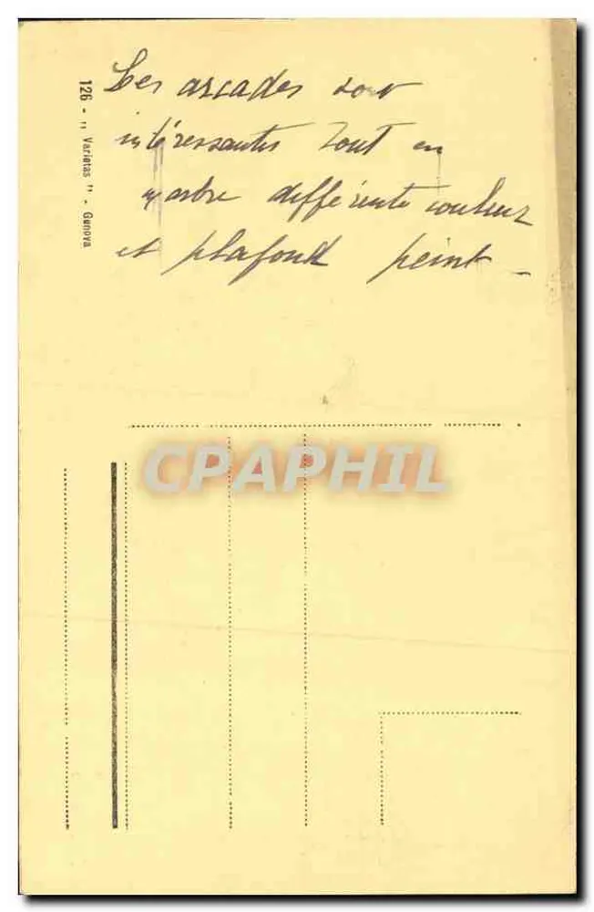 Genua - Portici di Via XX Settembre — Verlag unbekannt, Seriennummer nicht sichtbar - Rückseite