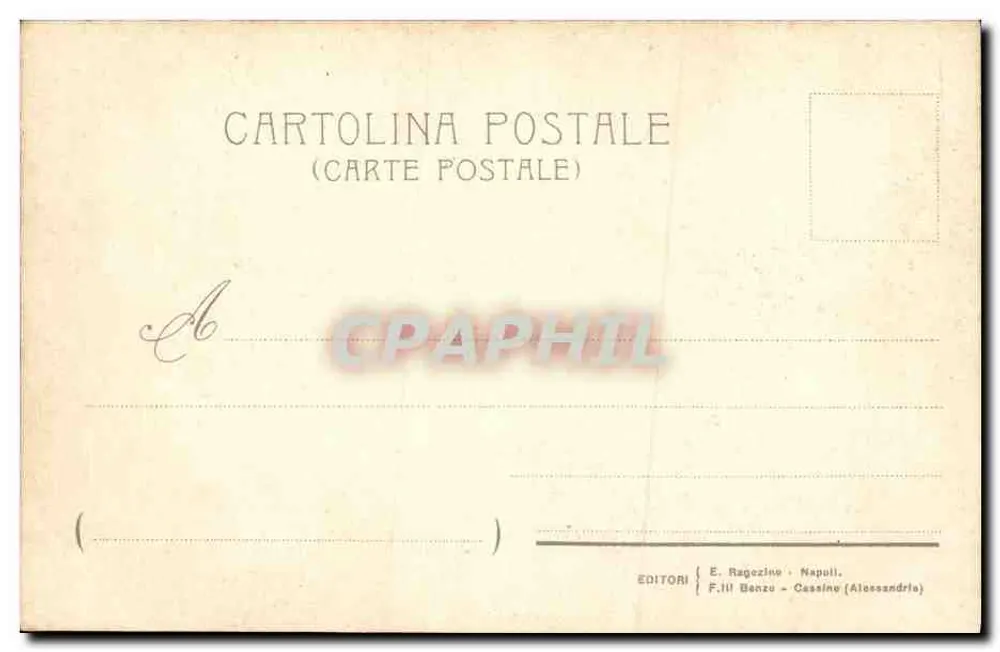 Pompei - Casa dos Vettii — ilustração colorida — Stan. Armenino, Gênova, Dep. Dilettate - Verso