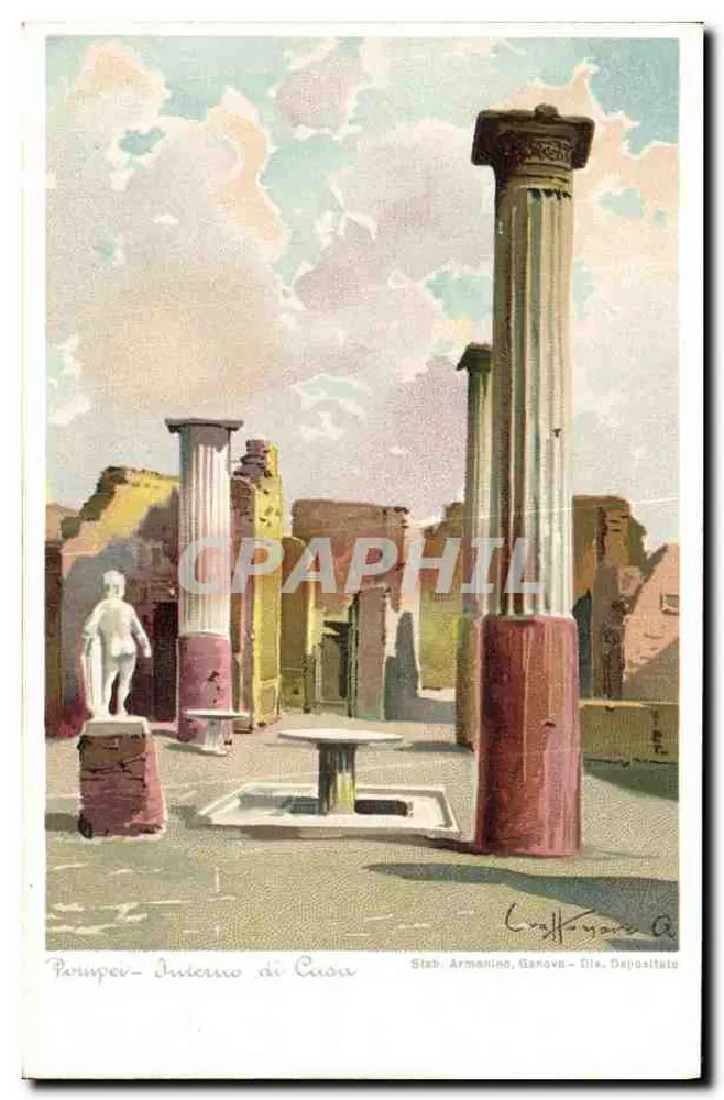 Pompeia - Interno di Casa — Stab. Armanino, Gênova - Dla. Depositato - Frente