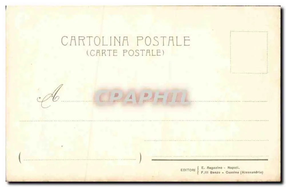 Pompeia - Terme di Stabia — vista das ruínas com colunas — Stab. Armanies, Gênova - Dik. Depositulu - Verso