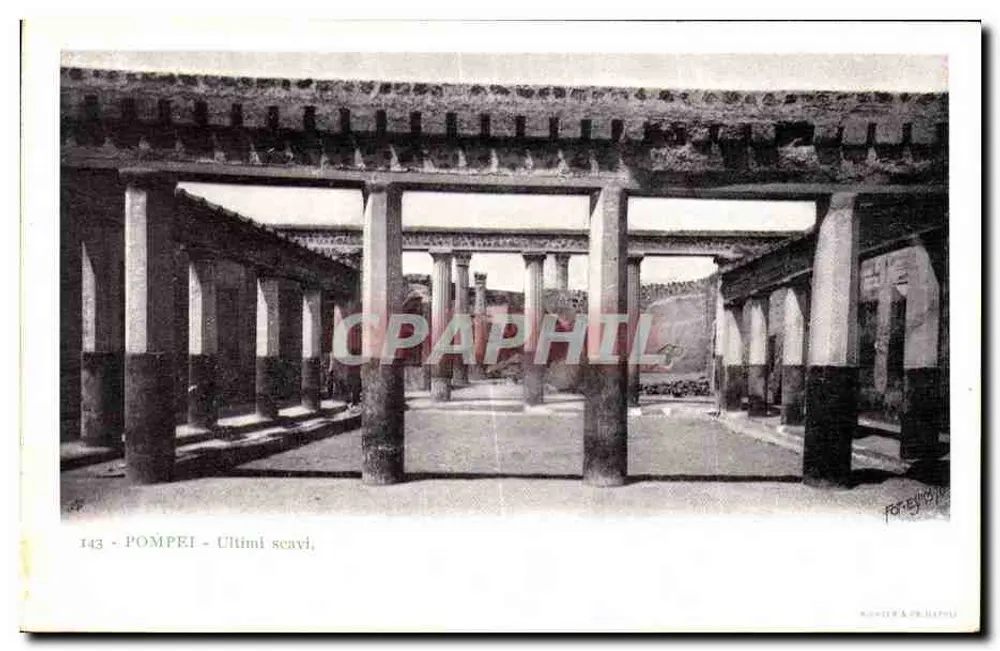POMPEIA - Últimos scavi — editor PONTIER & C°, Nápoles, n° 143 - Frente