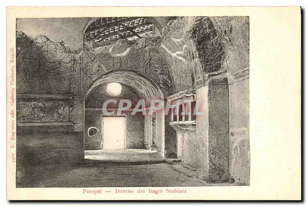 Pompeia — Intero dei Bagni Stabiani — E. Ragrezino edit. Galerio Umberto Napoli - Frente