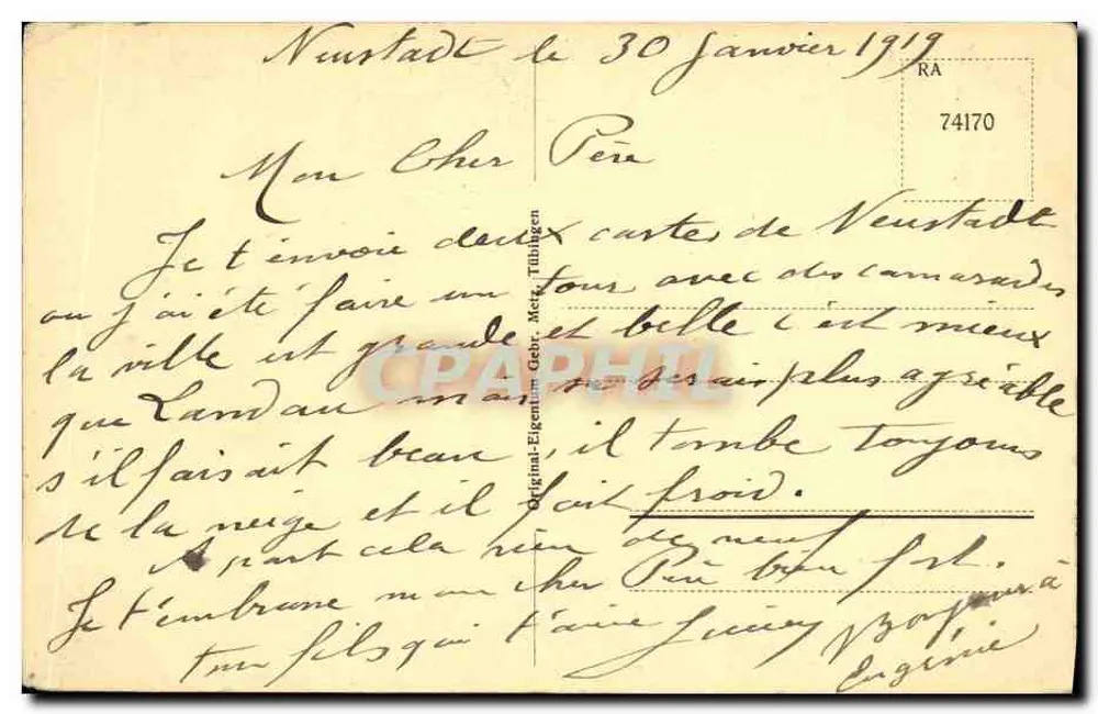Neustadt a. d. Haardt — Partie aus der Hauptstraße — éditeur non identifié - Verso