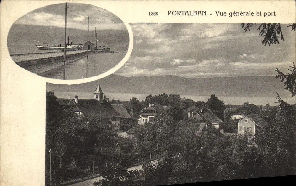 Portalban - Allgemeiner Blick und Hafen — Verlag Paul Savigny & Co., Nr. 1368 - Vorderseite
