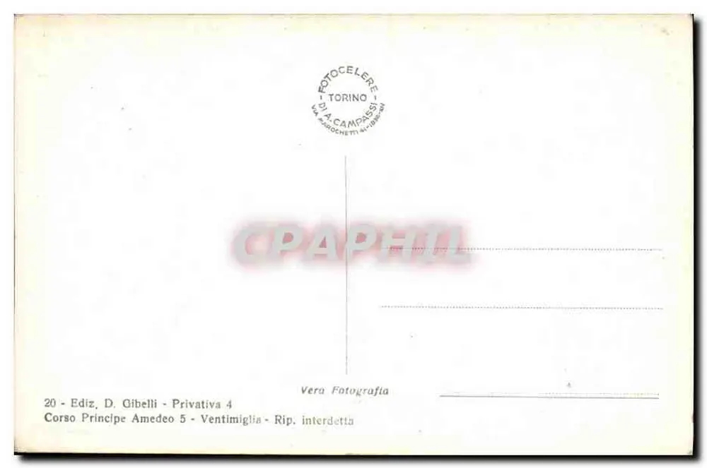 Ventimiglia - Italienisch-französischer Grenzpunkt - Ponte S. Luigi — Vallone S. Luigi, Lampona, Bocca Superiore, Touring Club Italien - Rückseite