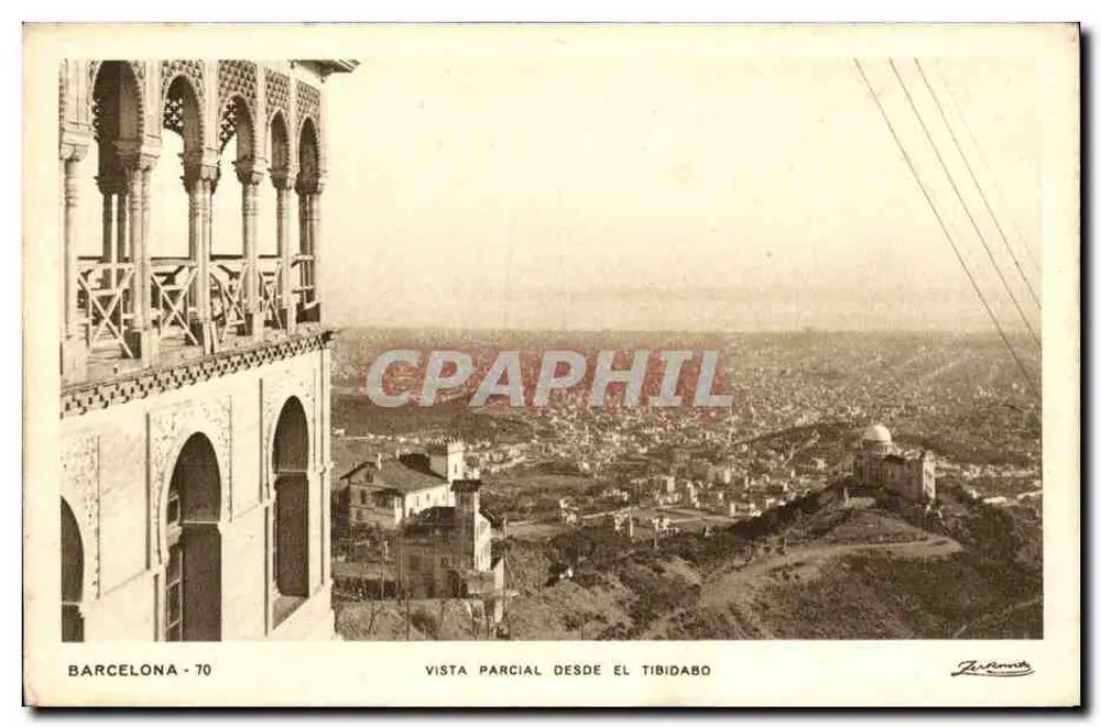 Teilansicht von Barcelona vom Tibidabo — Nuscorbaraco, Serie 70 - Vorderseite