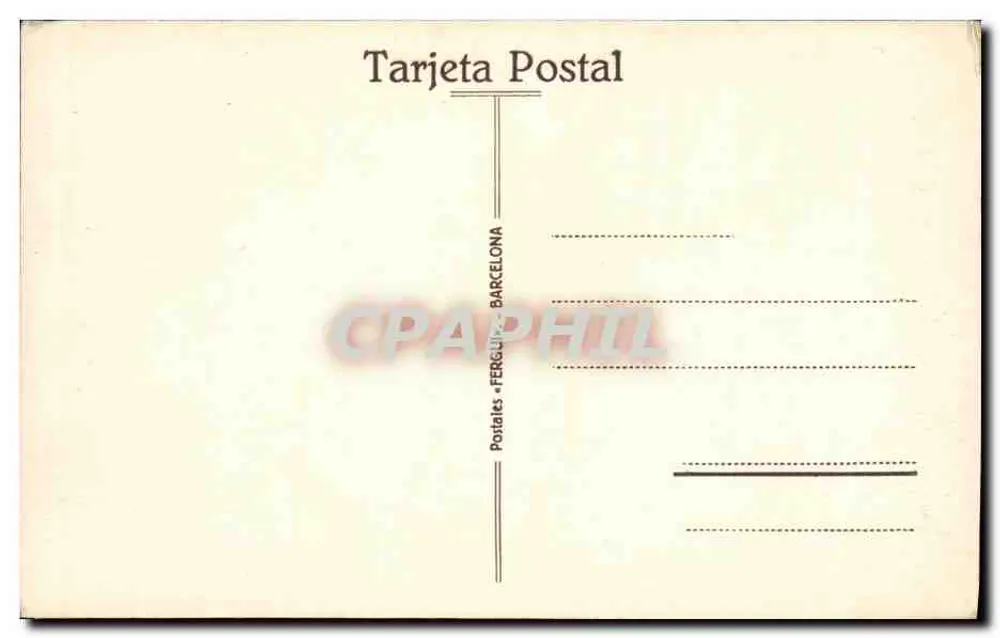 Barcelona - Palacio de la Junta de Obras del Puerto — editor Ferguiles, n° 47 - Verso