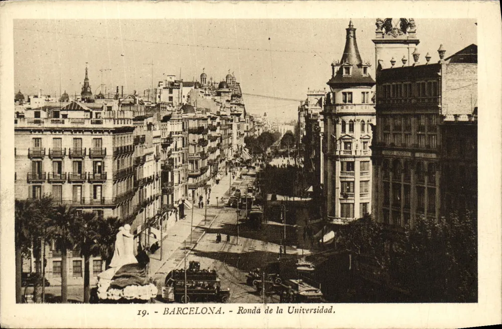 Barcelona - Ronda de la Universidad — Verlag L. Hotain, n°19 - Vorderseite