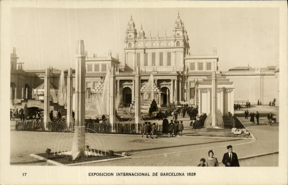 Internationale Ausstellung von Barcelona 1929 — Wasser-Spiele — Gráficas E. I. B. - Vorderseite