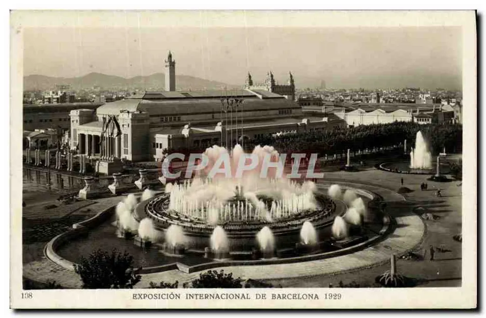 Internationale Ausstellung von Barcelona 1929 — Monumentale Fontäne — Verlag: Editorial Fotográfica - Barcelona, Nr. 138 - Vorderseite