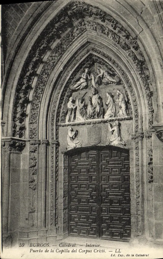 Burgos — Kathedrale — Innentür des Corpus Christi — Ed. Esp. de la Catedral, n° 59 - Vorderseite