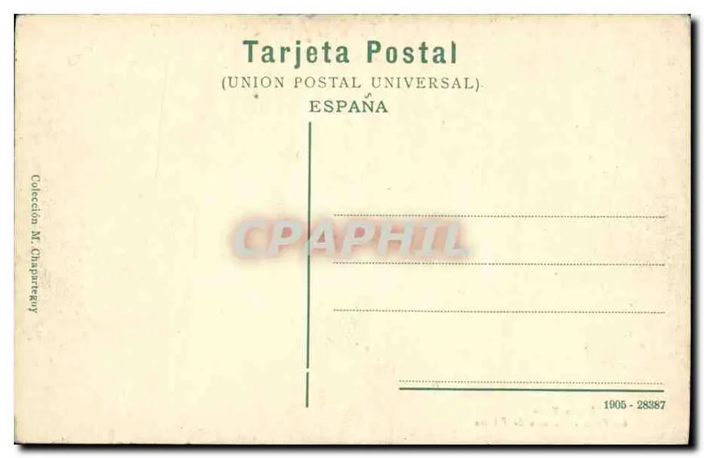 Sevilla - Nord-Ecke — Patio der Casa de Pilatos — Verlag Union Postal Universal, Nr. 28387 - Rückseite