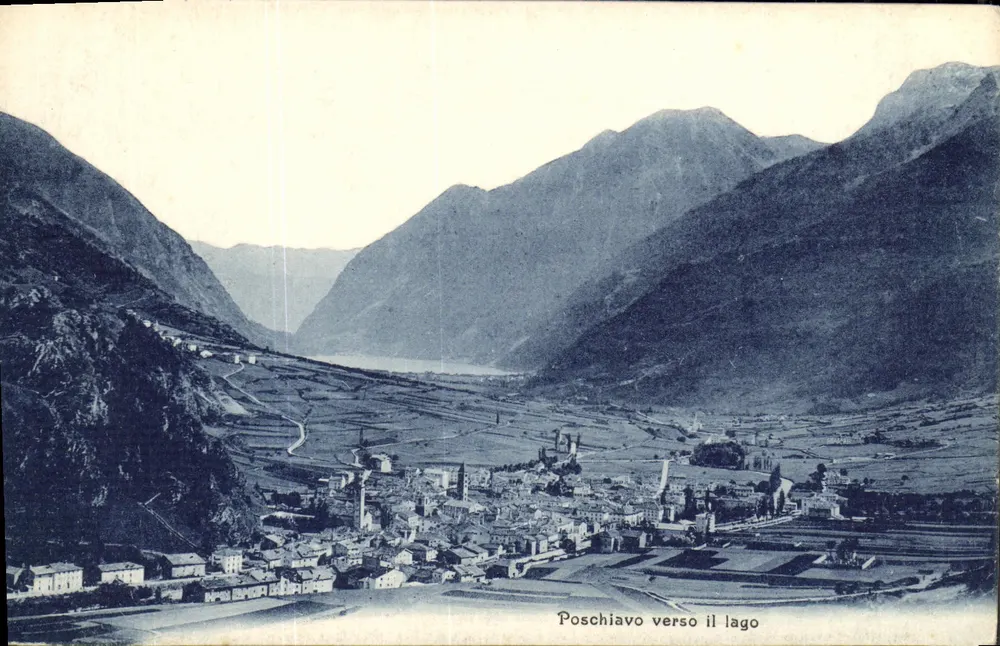पोस्चिएवो झील की ओर — पैनोरमा दृश्य — कार्ल कुंजली-टोबलर, ज़्यूरिख, संख्या 3661 - आगे