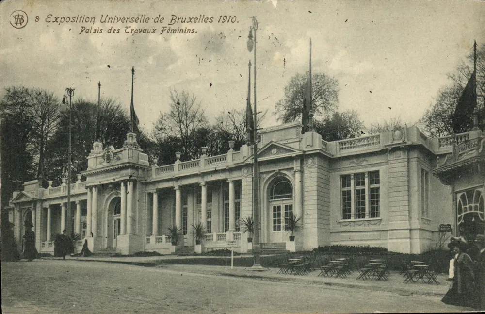 Palast der Frauenarbeit — Weltausstellung in Brüssel 1910 — Verlag Courtrès - Vorderseite