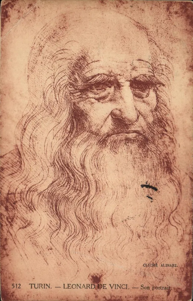 Turin — Portrait de Léonard de Vinci — Cliché Alinari, n° 512 - Frente