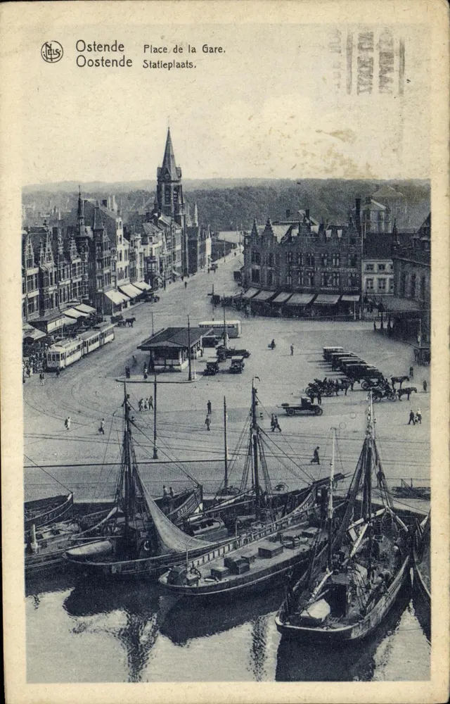 Ostende — Piazza della Stazione — NELIS - Recto
