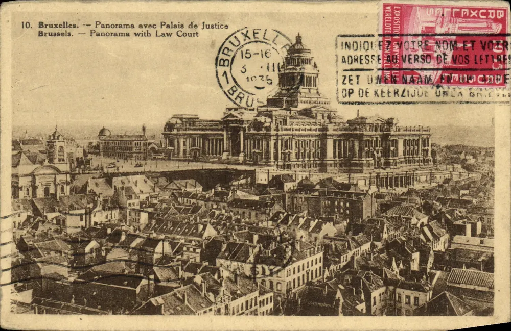 Bruxelas — Panorama com Palácio de Justiça — Marco Bruxelas - Frente
