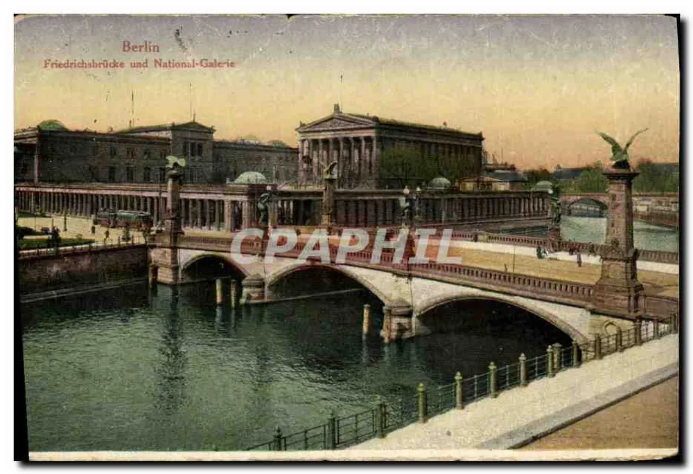 Berlin — Friedrichbrücke und Nationalgalerie — unbekannter Verleger - Vorderseite
