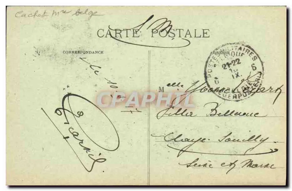 Oudecappelle (Bélgica) — O convento bombardeado — L. D. y phot. - Verso