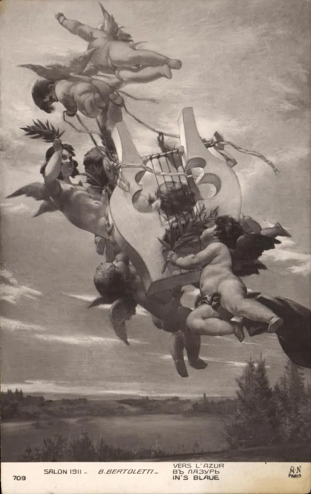 Céreus e lira — Salão 1911 — B. Bertoletti — editor J.A.N. Paris, n°709 - Frente