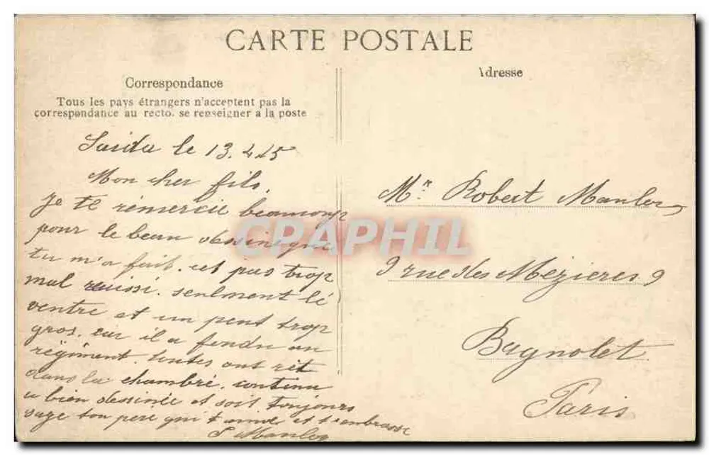 La Preghiera nel Deserto — Collezione Ideale P. S. — n° 489 - Verso
