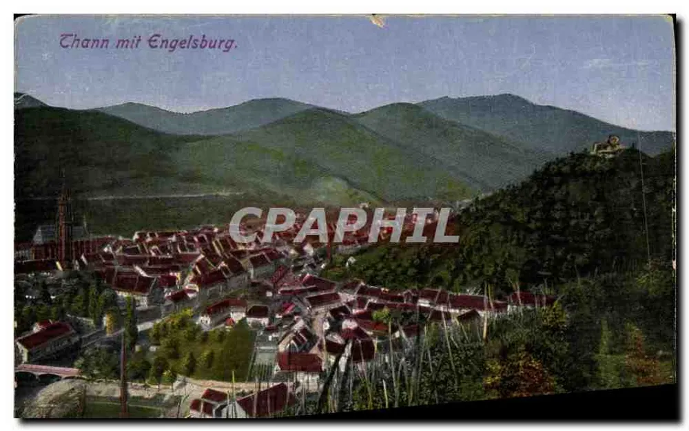 Thann com Engelsburg — vista panorâmica — editor não visível - Frente