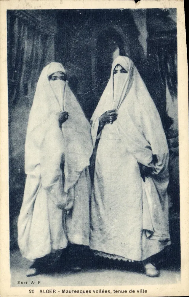 Algier - Gewandete Mauresinnen, Stadtkleidung — Edit A.F. n°20 - Vorderseite